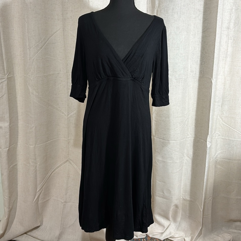 Mossimo Black V-Neck Midi Dress